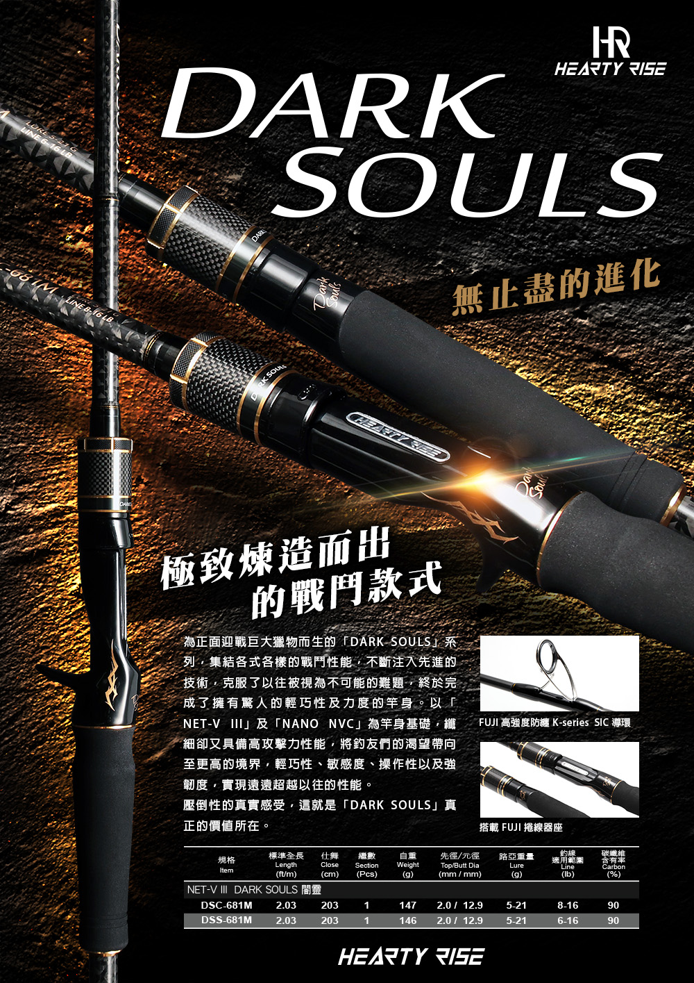 NEW PRODUCT】DARK SOULS - FRESHWATER LURE ROD - HEARTY RISE