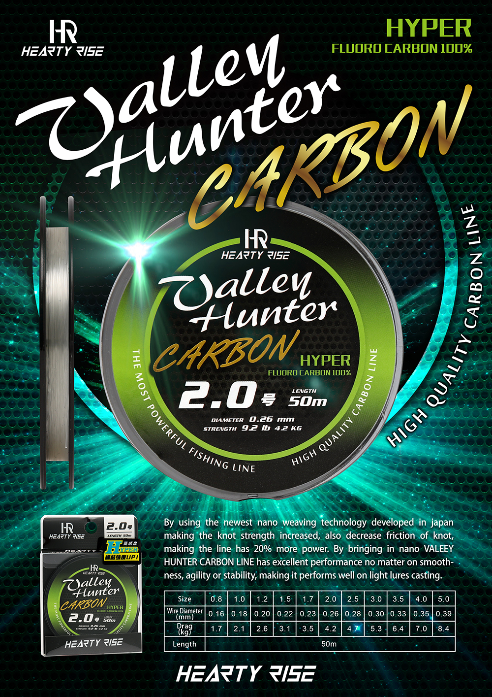 HR VALLEY HUNTER 溪谷獵人 CARBON A4 英文 1000